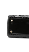 Dior Lady Dior Patent Shoulder Bag - Black