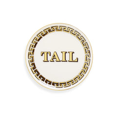 Cock/Tail Coasters - Black/White/Gold