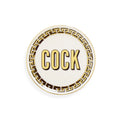 Cock/Tail Coasters - Black/White/Gold