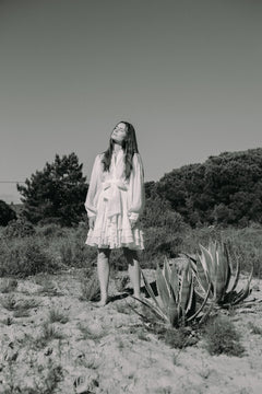 Short Ranch Frill Dress - Offwhite