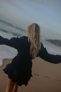 Wow Frill Dress - Dark Navy