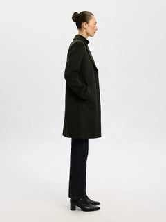 Sasja Wool Blend Coat - Deep Depths Melange