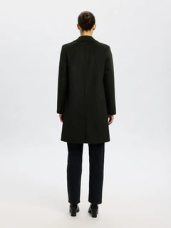 Sasja Wool Blend Coat - Deep Depths Melange