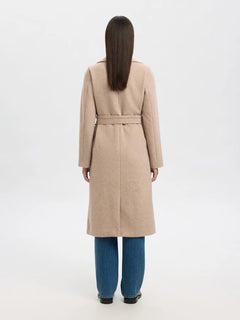 Rosa Wool Blend Coat - Sandshell Melange