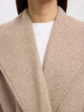 Rosa Wool Blend Coat - Sandshell Melange