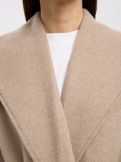 Rosa Wool Blend Coat - Sandshell Melange
