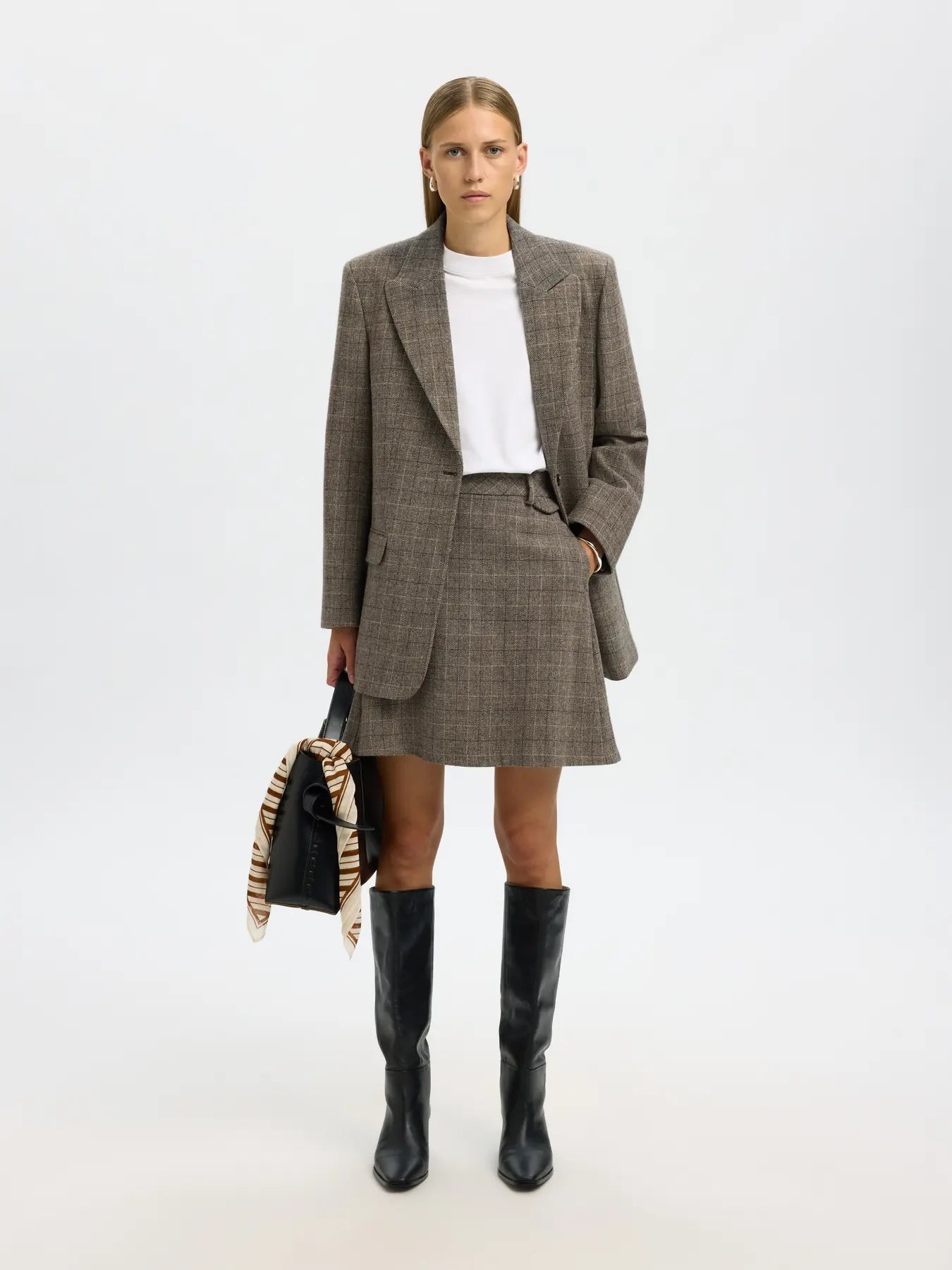 Sille Ula Short Hw Skirt - Delicioso Checks