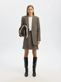 Sille Ula Short Hw Skirt - Delicioso Checks