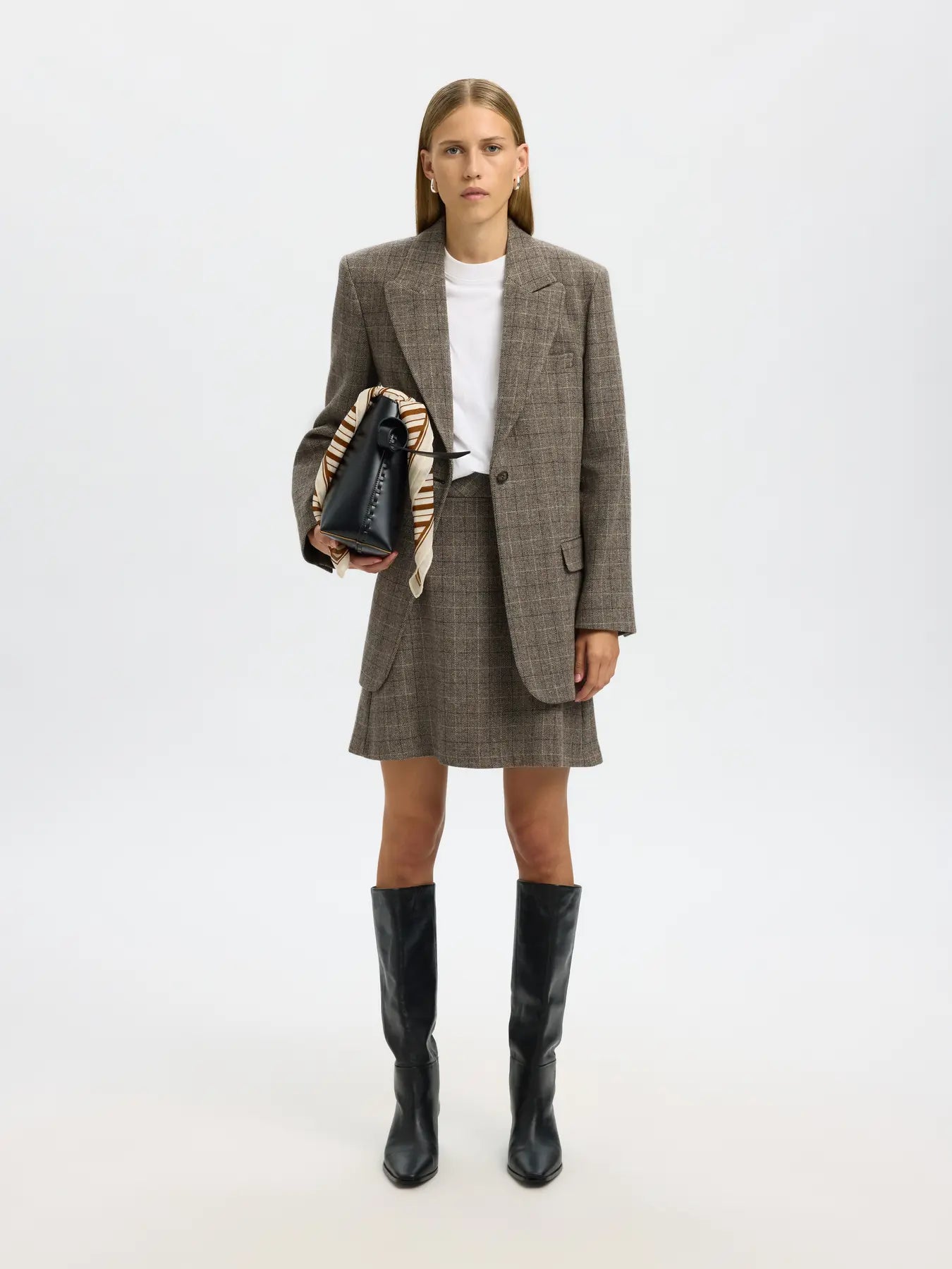 Sille Ula Short Hw Skirt - Delicioso Checks