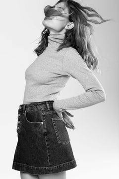 Petra Rib Turtleneck - Light Grey Melange