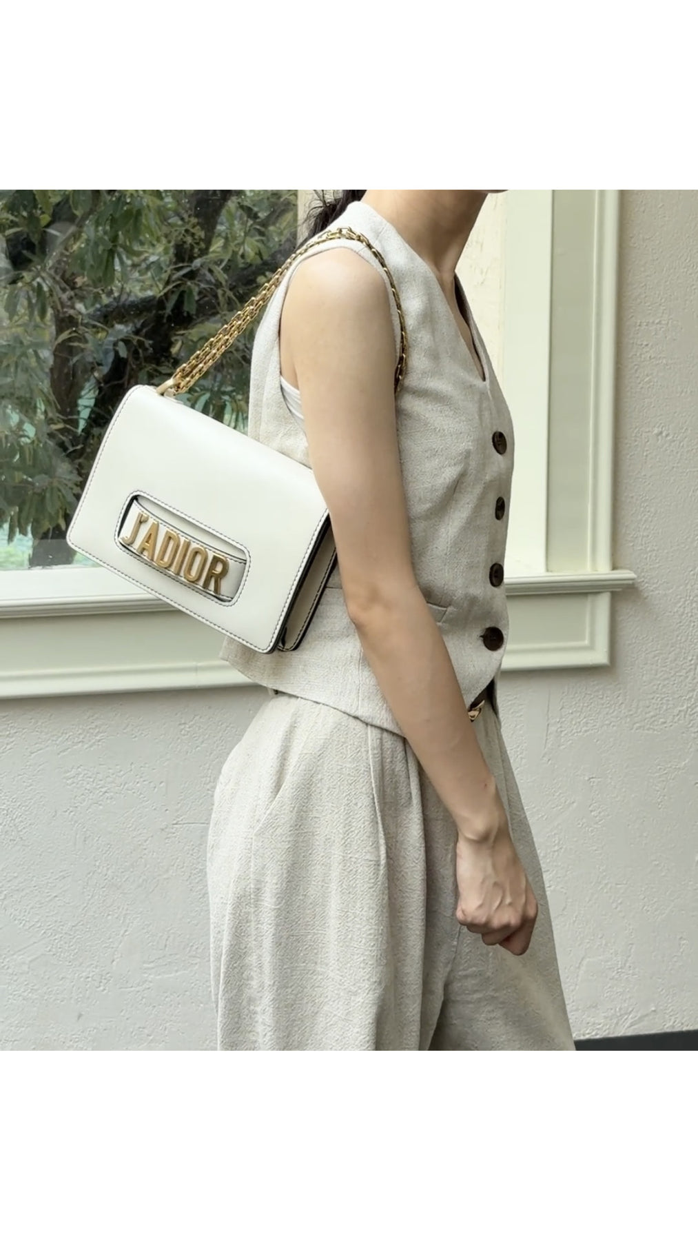 Dior J’Adior Flap Bag - White