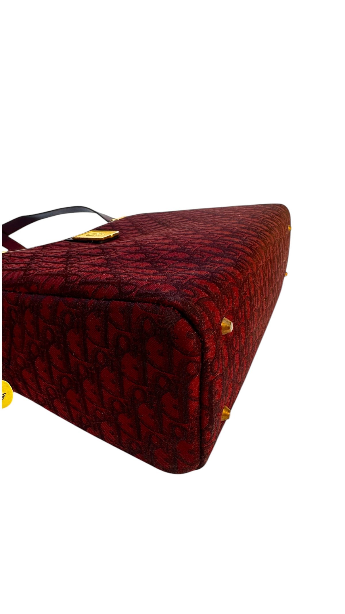 Dior Vintage Monogram Tote Bag - Burgundy