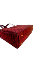 Dior Vintage Monogram Tote Bag - Burgundy