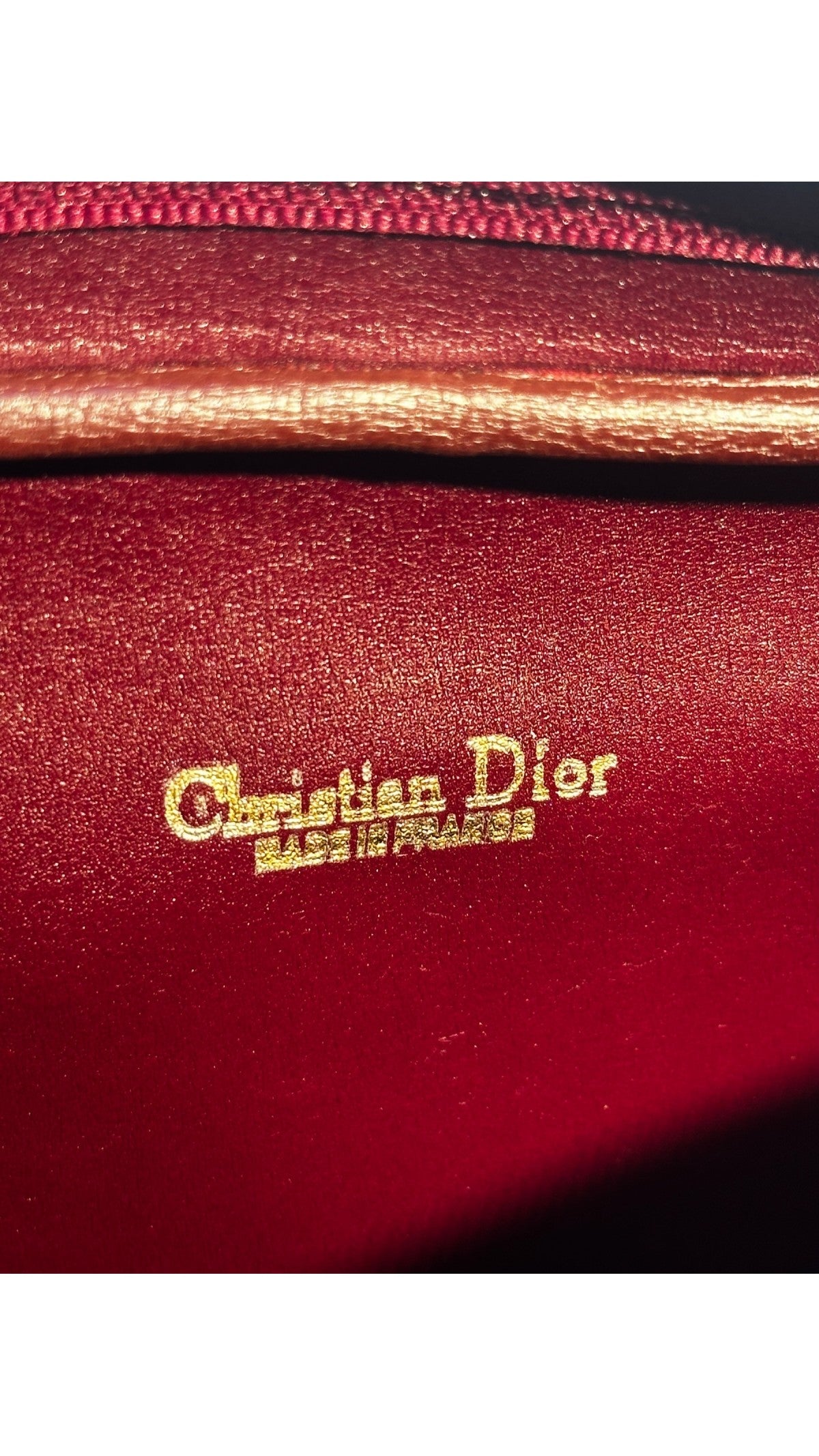 Dior Vintage Monogram Tote Bag - Burgundy