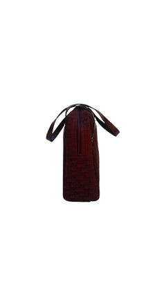 Dior Vintage Monogram Tote Bag - Burgundy