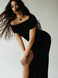 Off-Shoulder Dress - Black