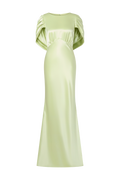 Louise Draped Back Maxi Dress - Pistachio