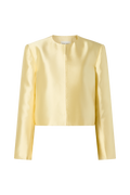 Ruthie Cropped Long Sleeve Blouse - Light Lemon