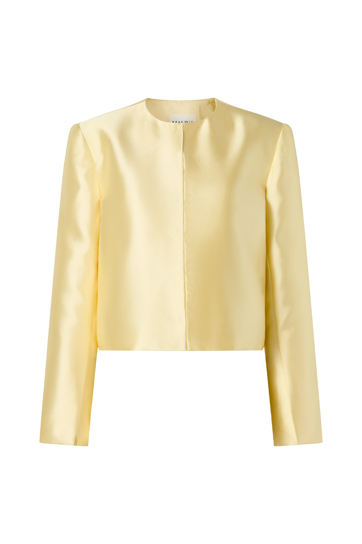 Ruthie Cropped Long Sleeve Blouse - Light Lemon