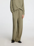 Viva-Gulia Hw Long Linen Pant - Vetiver