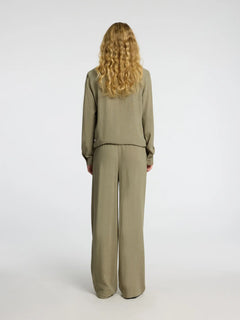 Viva-Gulia Hw Long Linen Pant - Vetiver