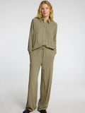 Viva-Gulia Hw Long Linen Pant - Vetiver