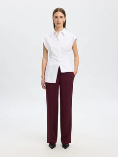 Rita Mw Wide Pant - Fig Melange