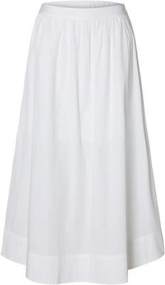 Blair Hw Ankle Slit Skirt - Bright White