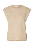 Lulu Sl Knit Vest - Birch Melange