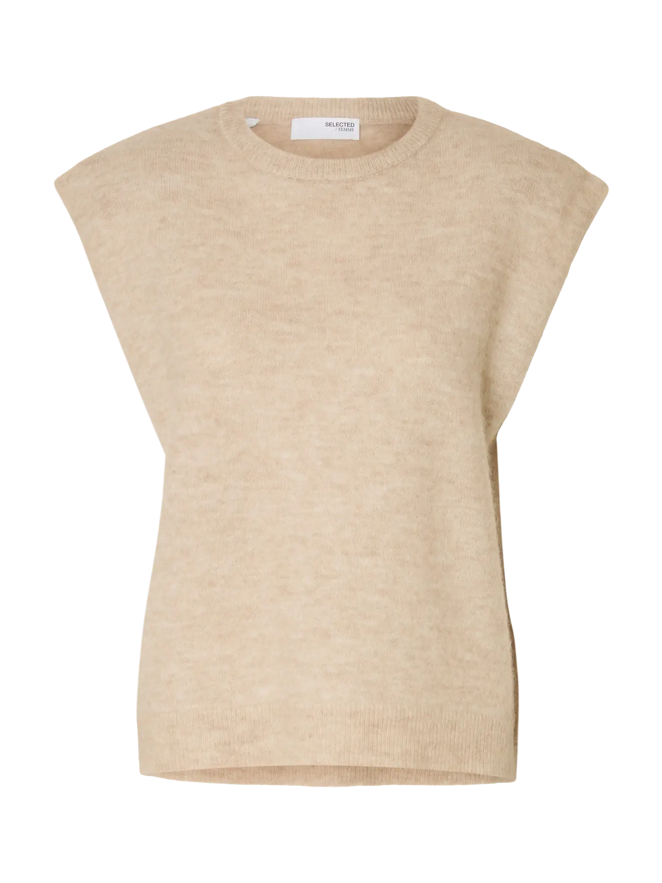 Lulu Sl Knit Vest - Birch Melange
