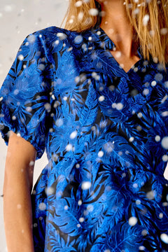 Alaska Aya Dress - Blue/Black