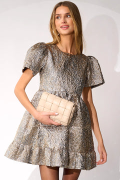 Maine Taylor Dress - Silver/Gold Mix