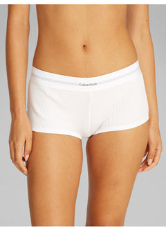 Boyshort Ribbed - White