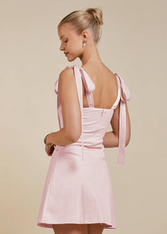 Ella Fitted Mini Dress - Pink