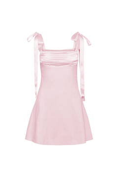 Ella Fitted Mini Dress - Pink