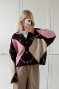N-Laiana Knit Cardigan - Winetasting Mix