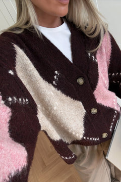 N-Laiana Knit Cardigan - Winetasting Mix