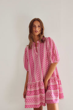 Lillianna Dress - Pink Sugar Combo