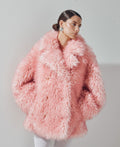 Long Pile Alternative Fur Midi Coat - Mary'S Rose