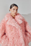 Long Pile Alternative Fur Midi Coat - Mary'S Rose