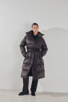 Dakota Down Coat - Dark Brown