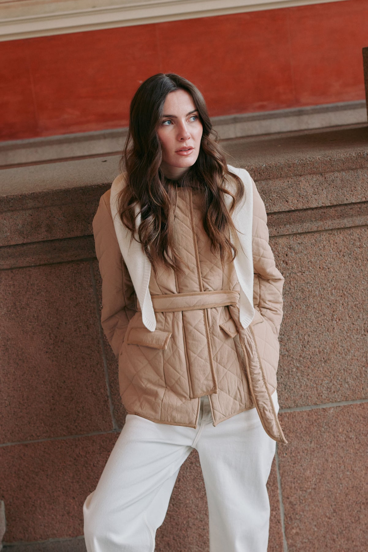 Anja Quilted Jacket - Beige