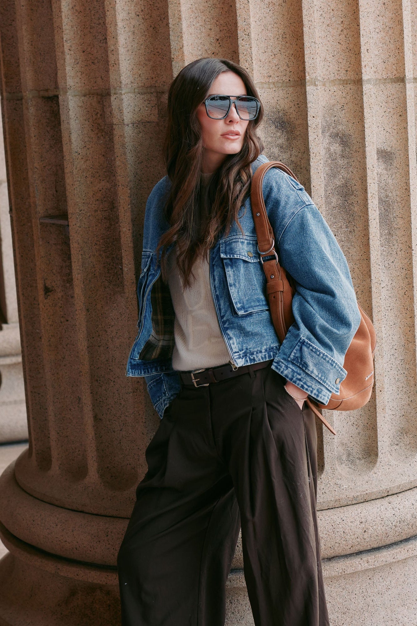 Rikke Boxy Denim Jacket - Blue