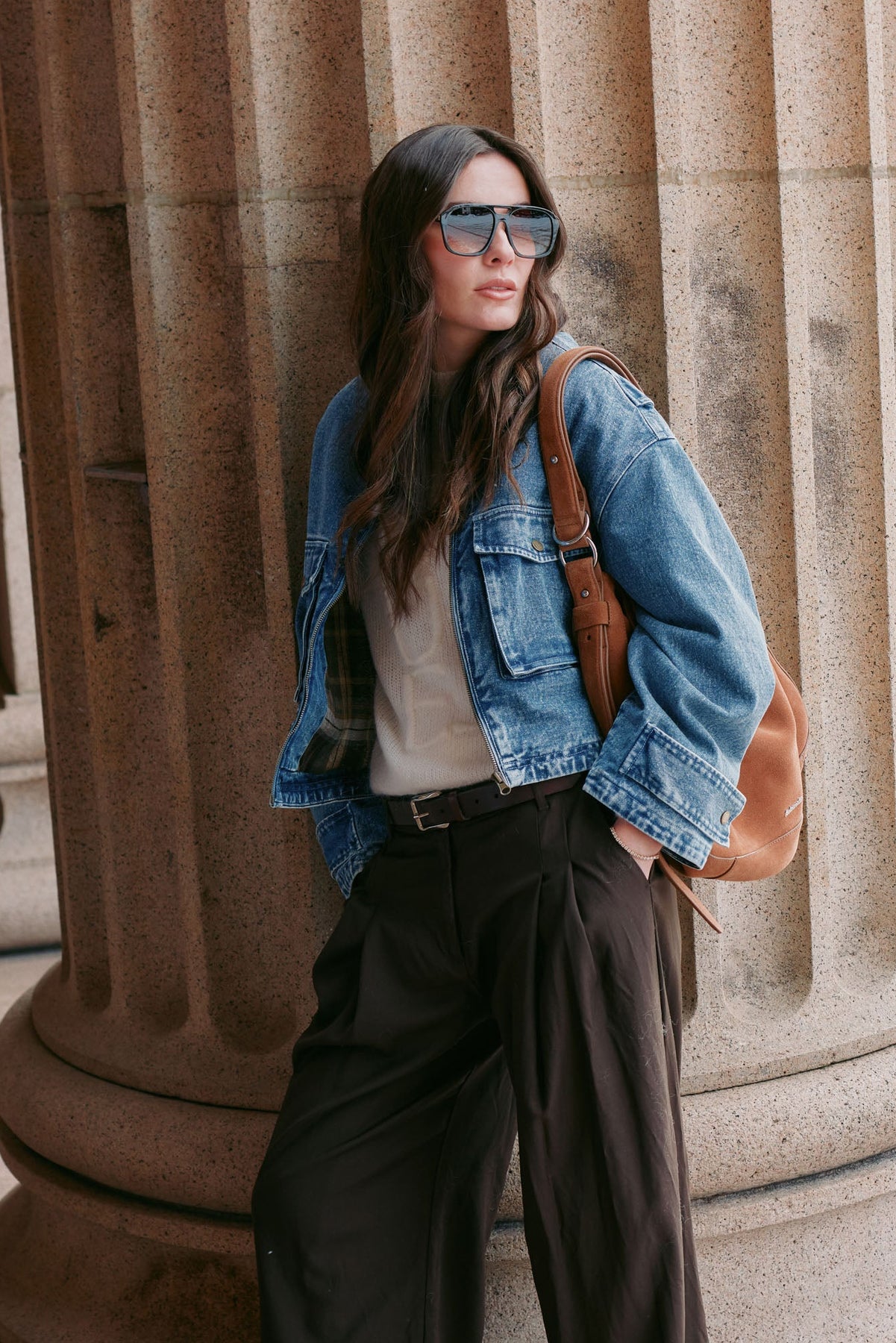 Rikke Boxy Denim Jacket - Blue