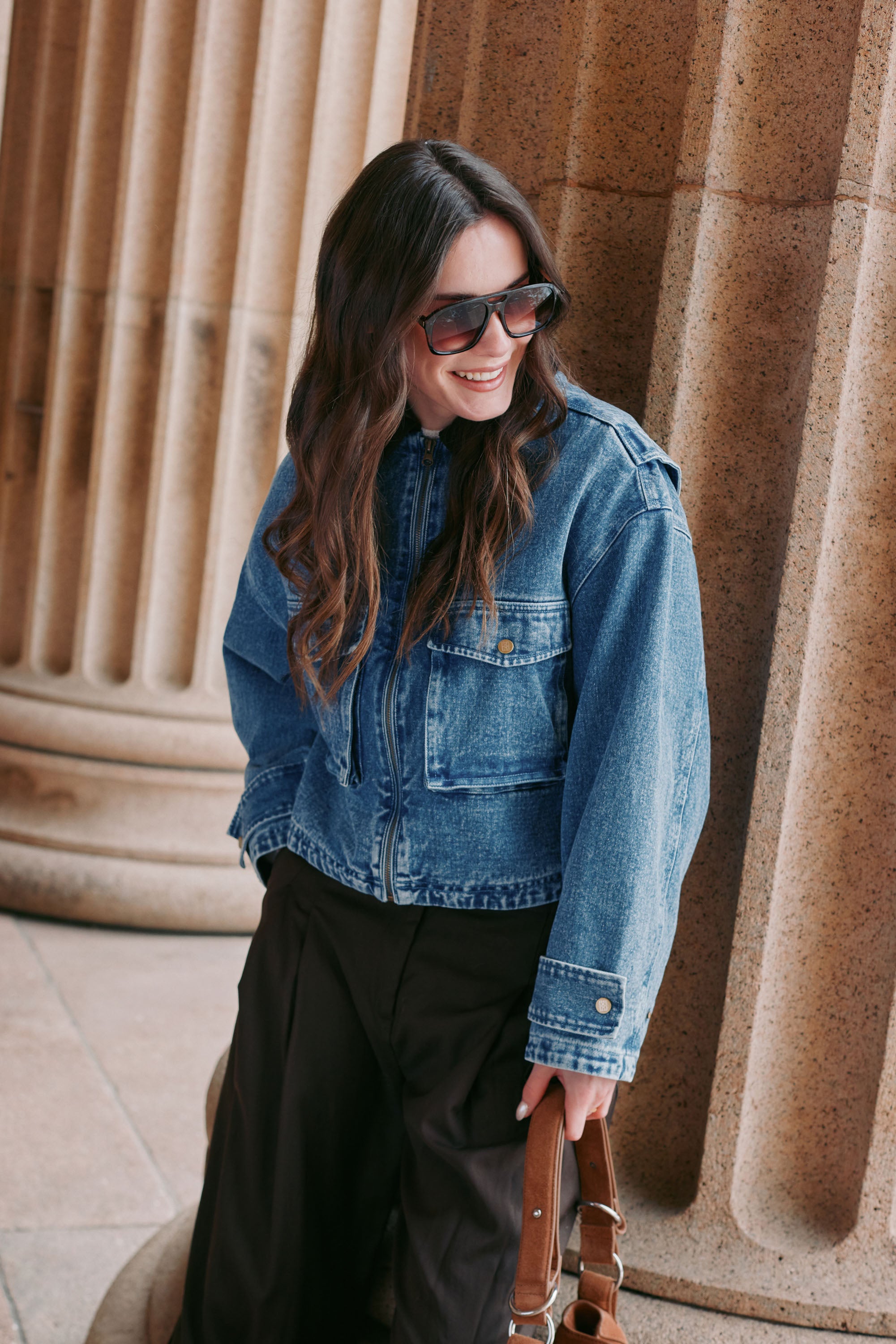 Rikke Boxy Denim Jacket - Blue