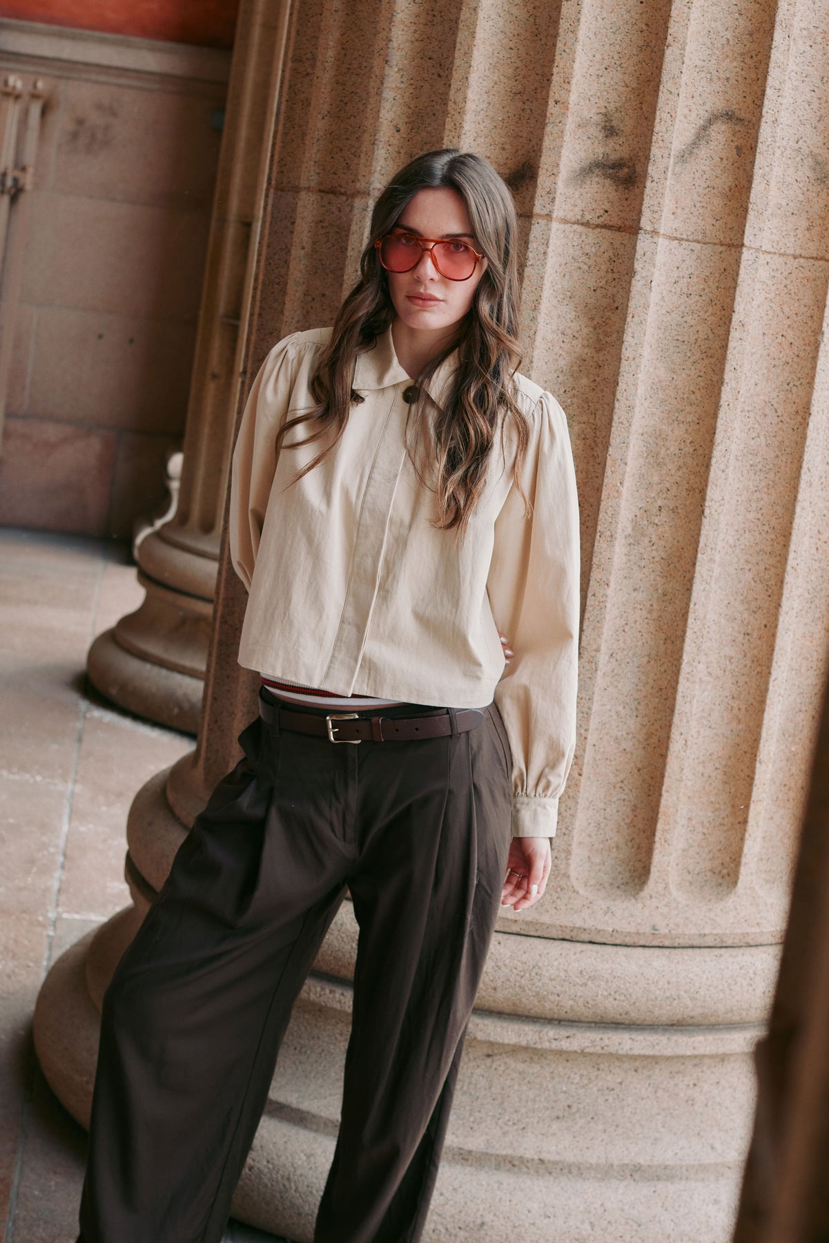 Thale Short A-Shape Jacket - Light Beige