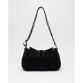Maria Stitch Suede - Black W. Gold