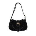 Maria Stitch Suede - Black W. Gold