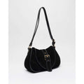 Maria Stitch Suede - Black W. Gold