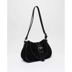Maria Stitch Suede - Black W. Gold